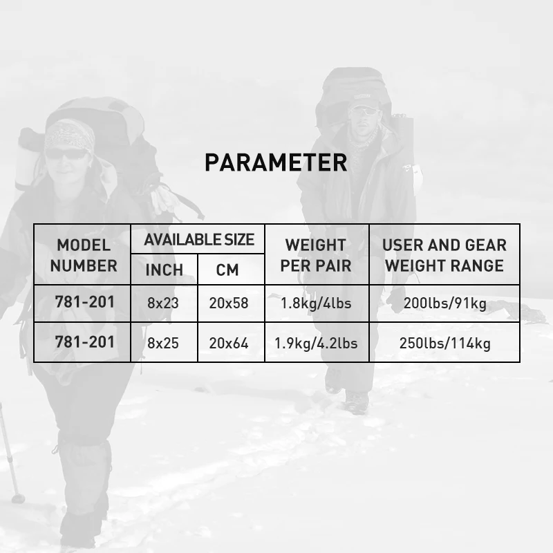 Snowshoes Plastic 20 Years Experience Foam Padded Ratchet Binding Trail Snowshoes