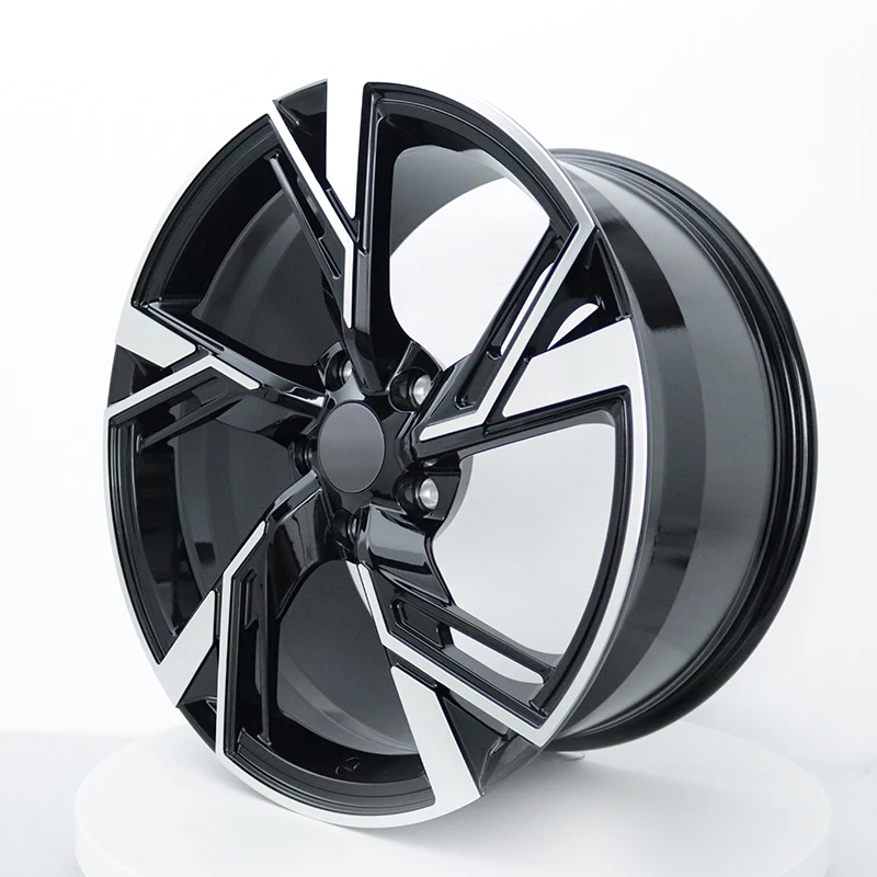 15 16 17 18 19 20 21 22 Inch Black Machine Face With Blue Inner Line 4x100 8x100/114.3 5x112 Casted Car Rims Passenger Car wheel