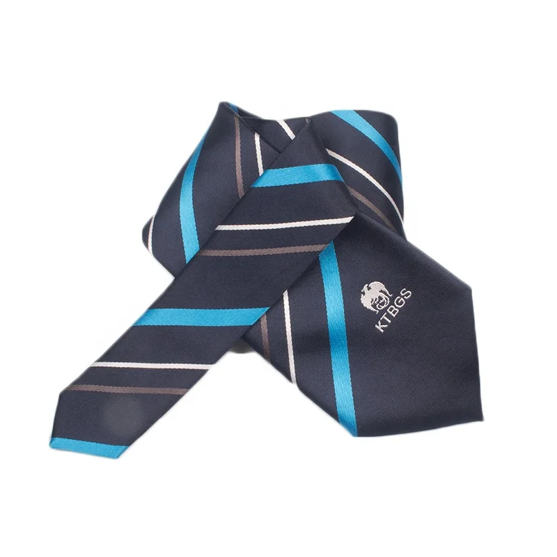 2024 деловой черный костюм галстук для баскетбола шеи Шелковый смешанный Синий Полосатый Узкий текстурированный Мужской