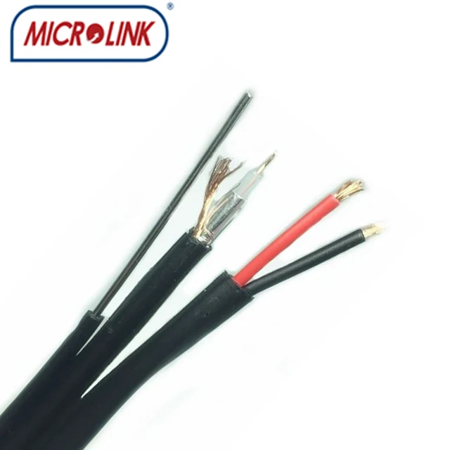 russian aerial cctv rg59 coaxial cable with messenger wire