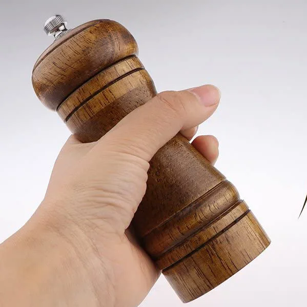 pepper grinder mill 8 inch hand wooden spice salt and pepper grinder set Solid Wood Body Pepper Mill Wooden Salt