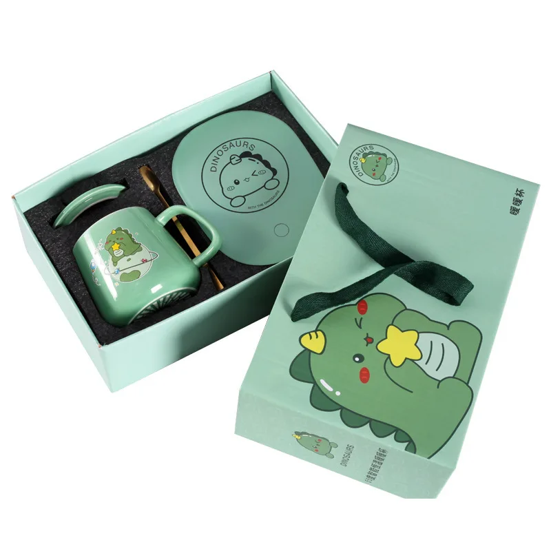 New Amazon Hot Sell Smart Temperature Control 55 Degrees Heated Coffee Mug Hot Water Cup with Heater Pad