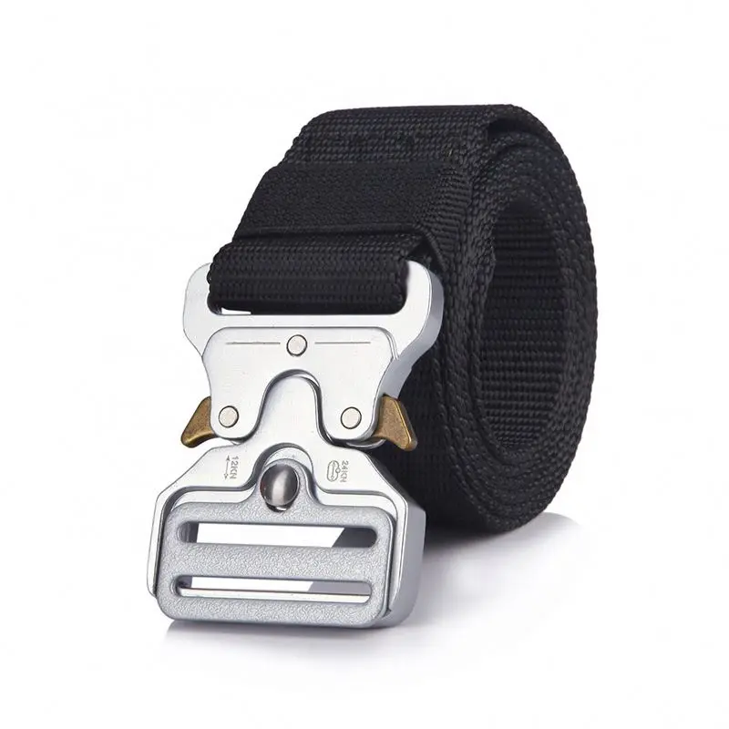 YWHCHI Heavy Duty Quick Release Black Tactical Cinturon Tactico Utility Nylon Belt With Metal Buckle