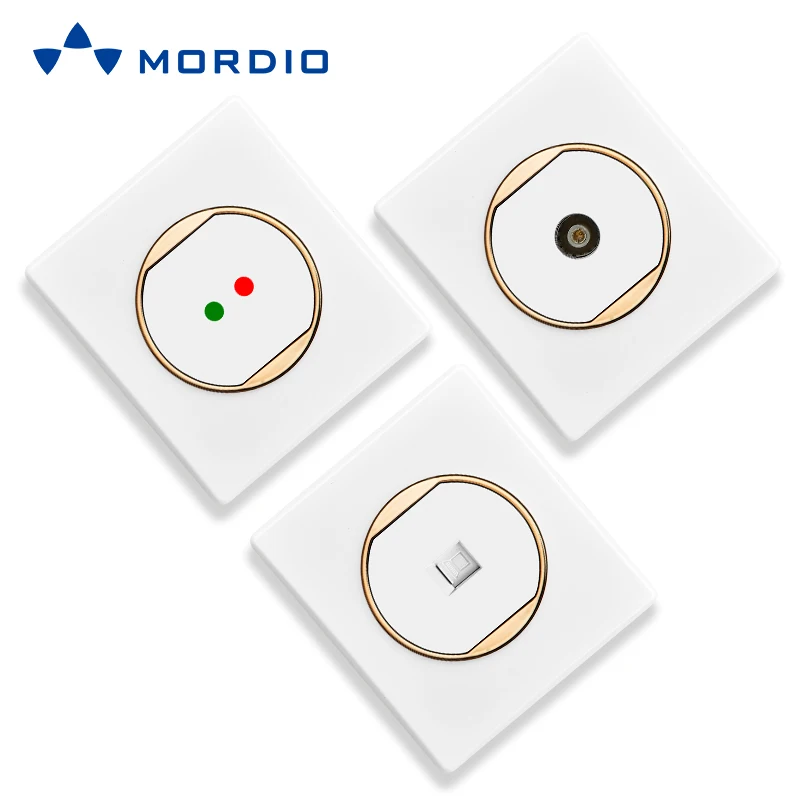 C2 Golden Electrical european standard wall switch socket 1gang 2way Switch