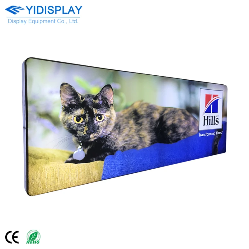 Double Sided Cube Aluminum Frame LED Dynamic Exhibition Light Box Advertising