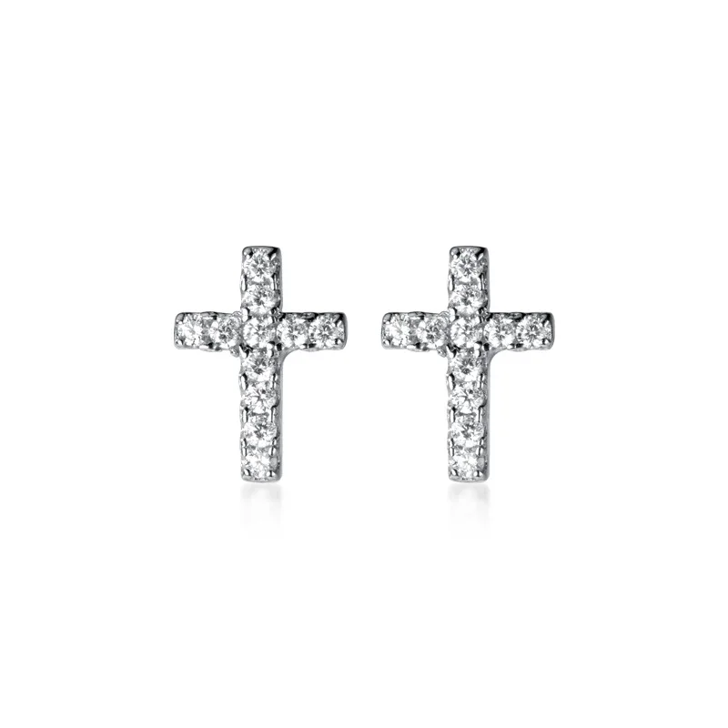 Серебряные милые серьги-гвоздики с 925 CZ