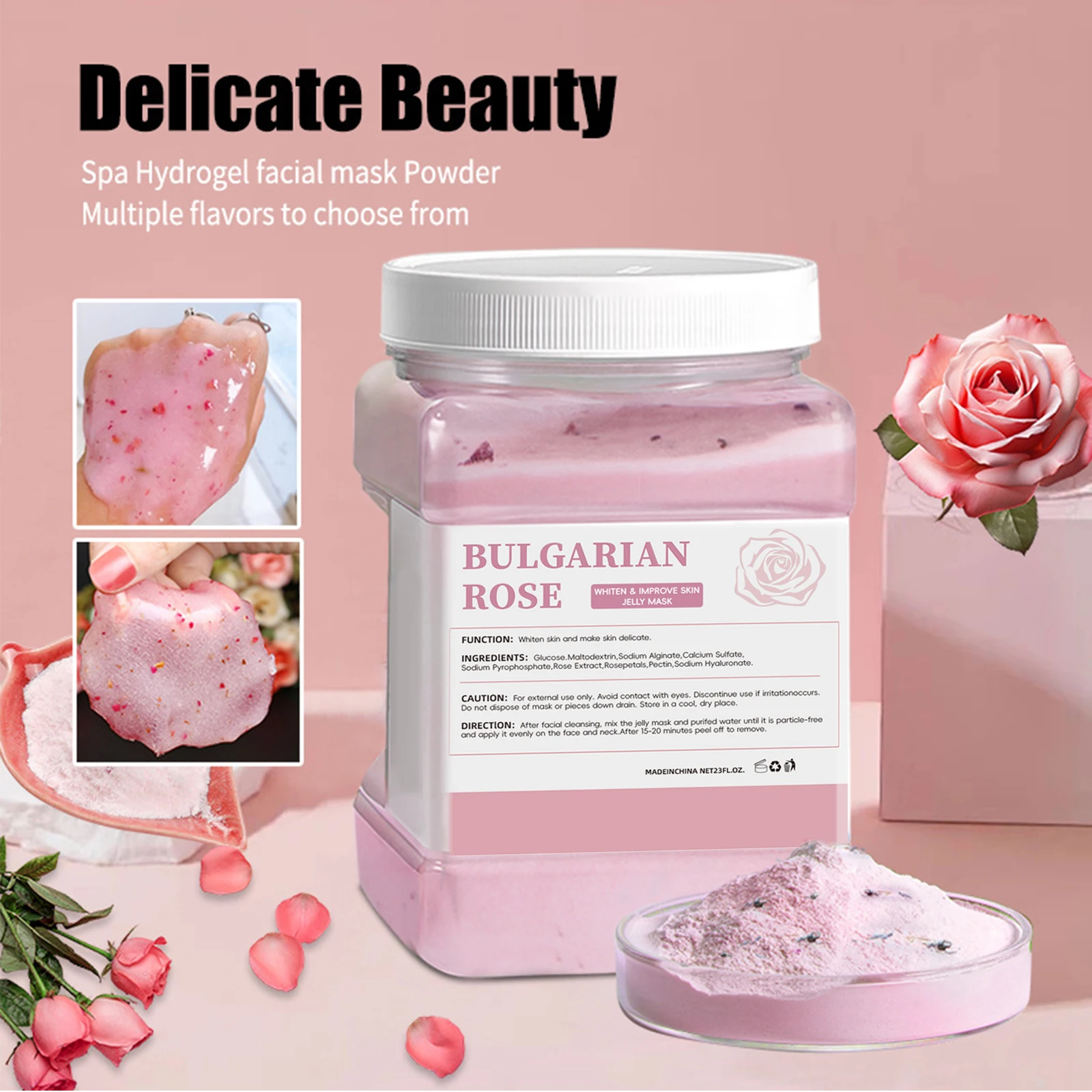 Factory Price Private Label Multi Color 650G Hydrojelly Powder Nourishing Brightening Moisturizing Whitening Jelly Mask Powder