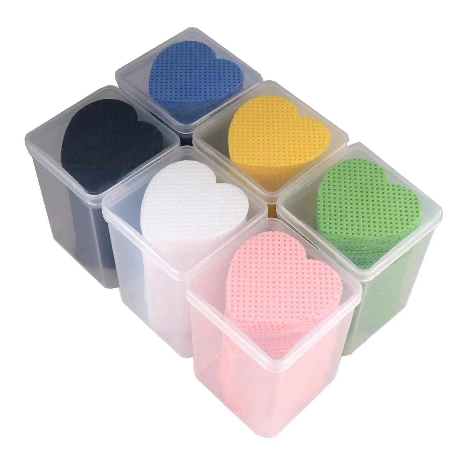 Private Label Nail Polish Removers Cotton Pads Heart Shape Eyelash Extensions Glue Nozzle Wipes 200pcs Lint Free Lash Glue Wipe