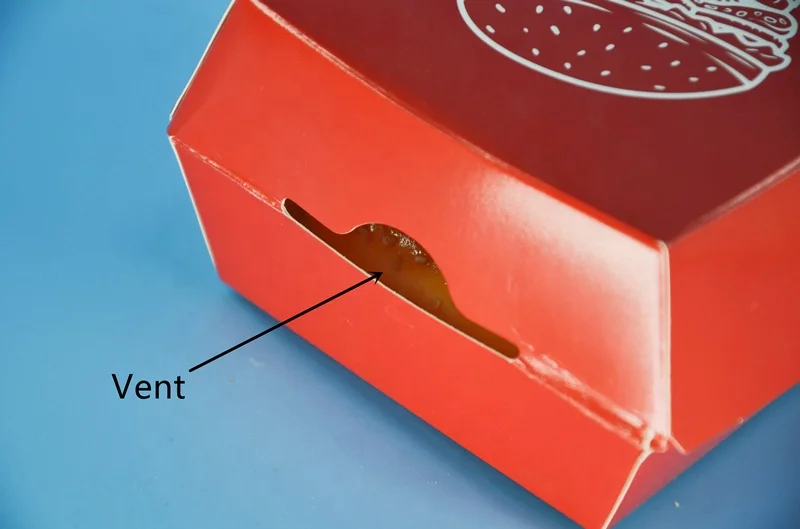 Fast food box custom burger boxes for mini and hamburger packaging with custom logo printing