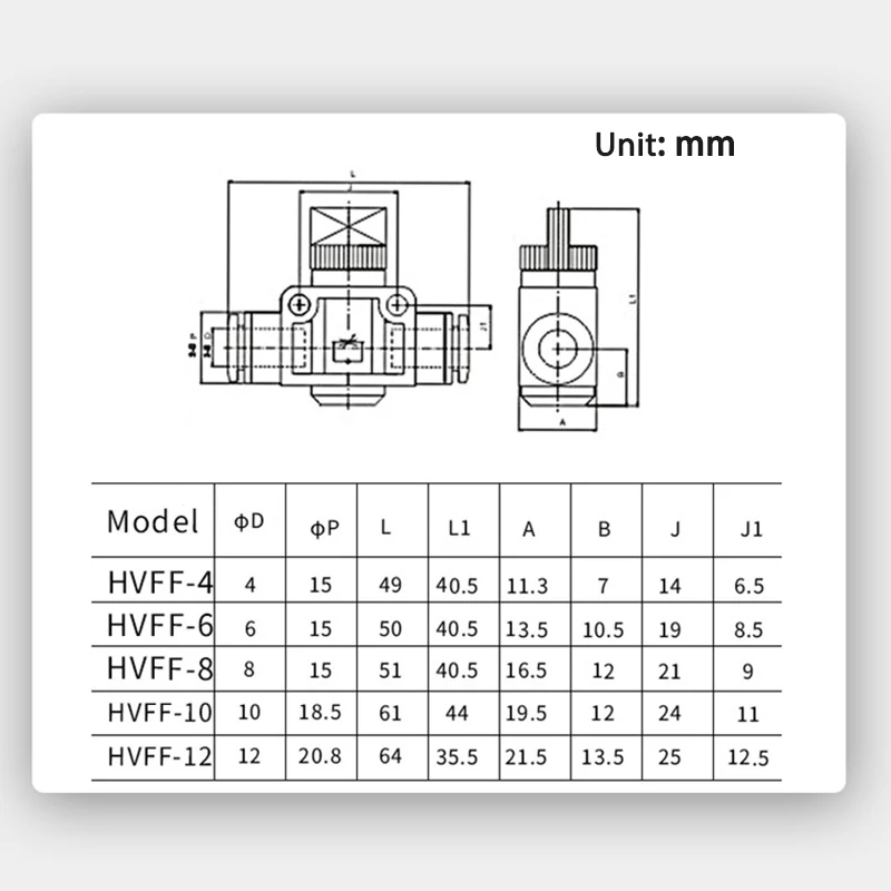 HVFF Plastic Push Quick Air Hose Connector Switch Valve Tube Pipe One Touch Pneumatic Fitting