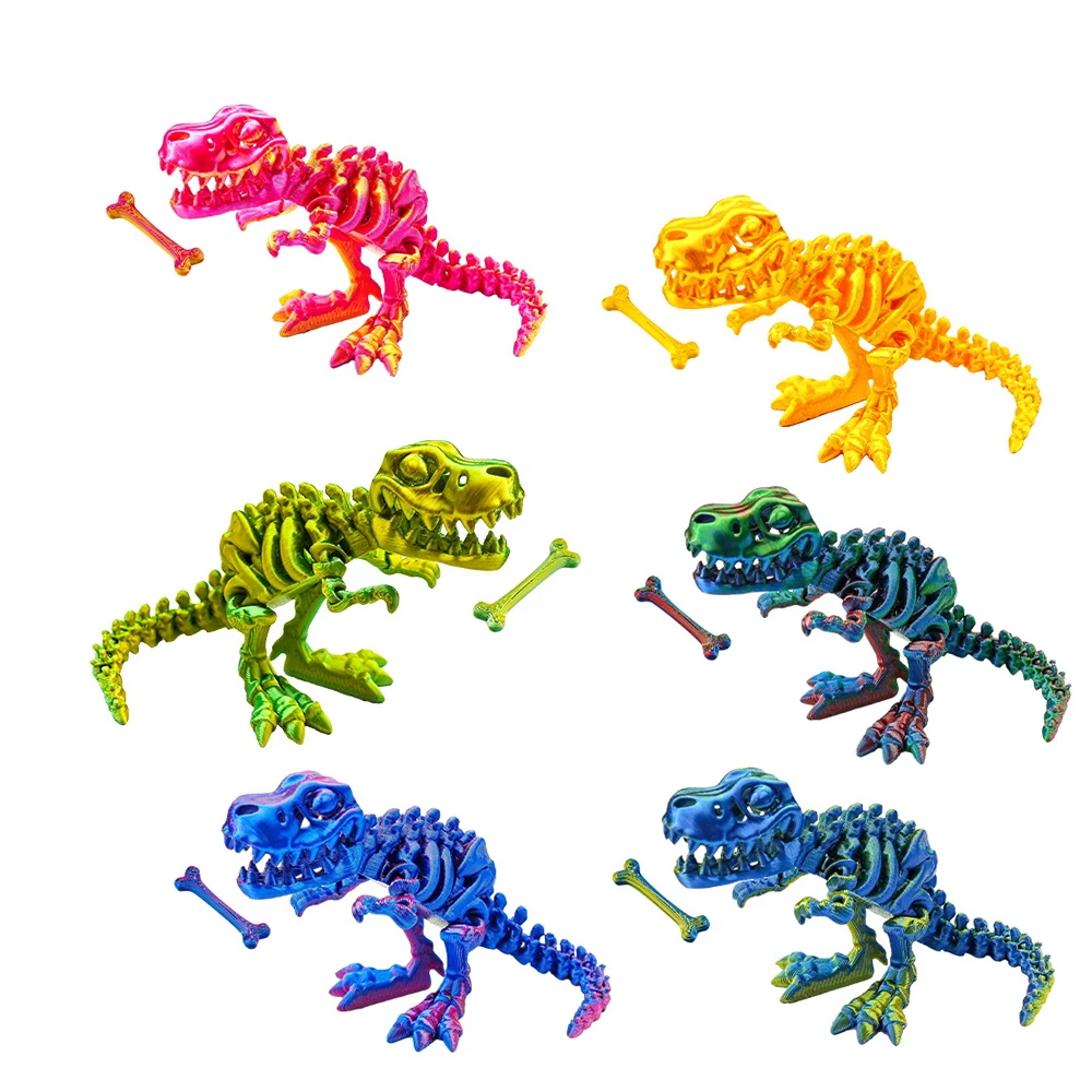 Decoration Toy Gift T-rex Skeleton Bones 3D Printed Dinosaur