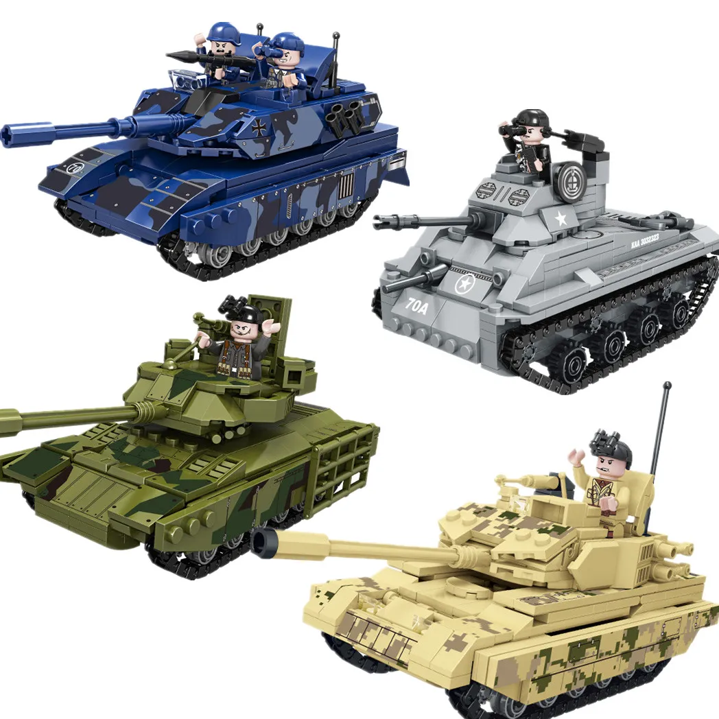 Строительные блоки moc основные боевые танки игрушечные T-14 AMATA военные танковые кирпичи набор для Второй мировой войны кирпичные строительные игрушки