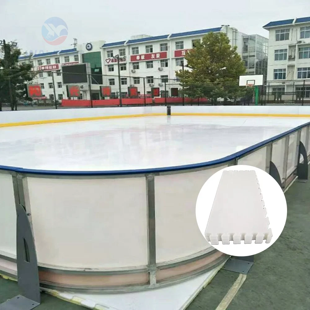 Custom size self lubricating synthetic ice skating rinks uhmwpe synthetic ice