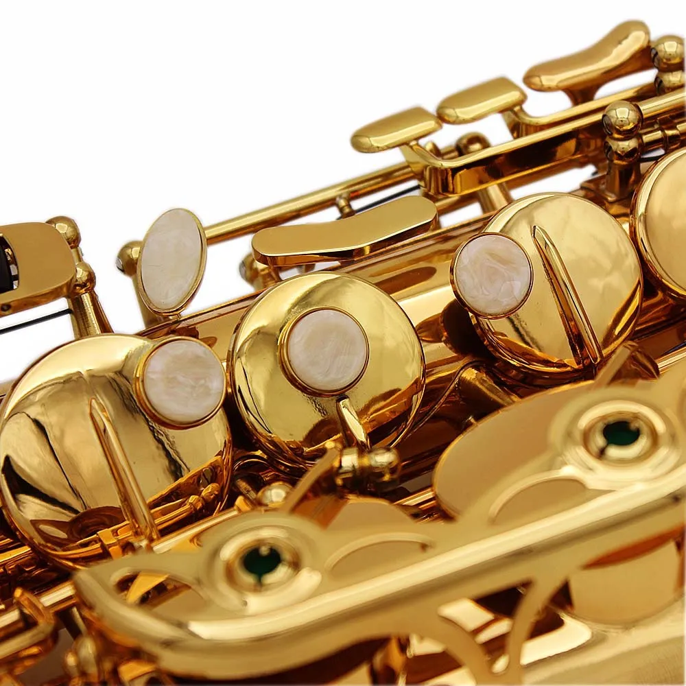 
Gold Lacquer Brass Alto Instrument Accessories Professional Eb China Sax Saxophone Alto 
