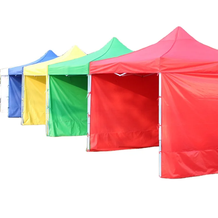3x3m White Red Blue Steel Folding Pop Up Advertising Trade Show Event Tent