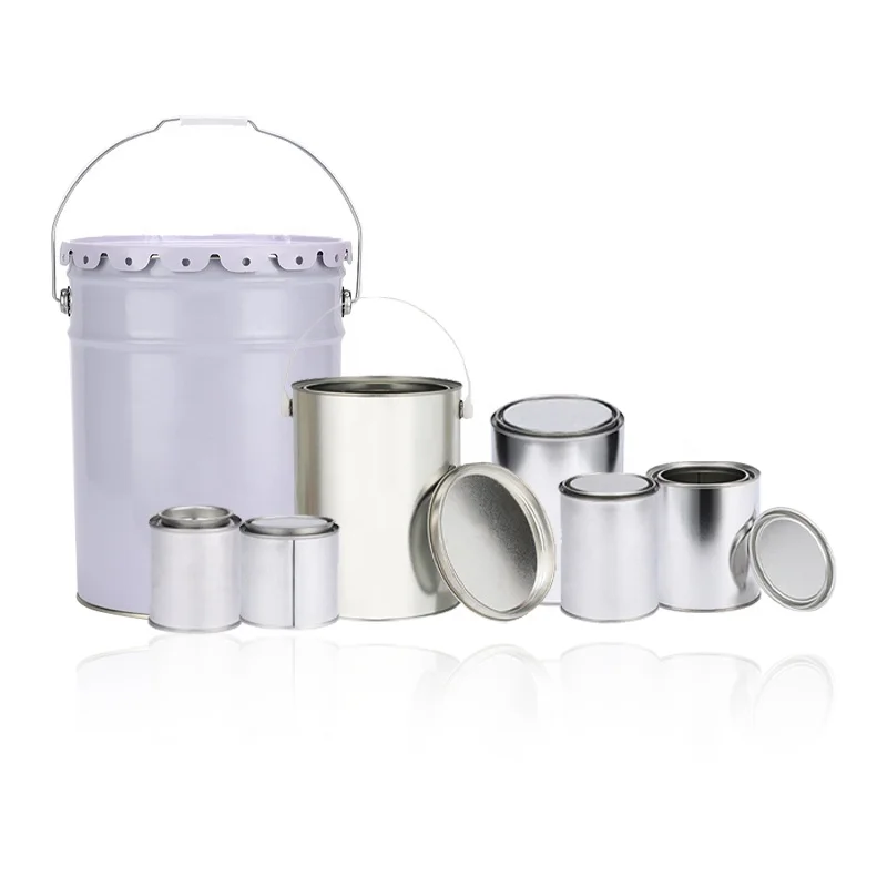 100ml-20L empty round paint can paint tin containers with tight triple lid