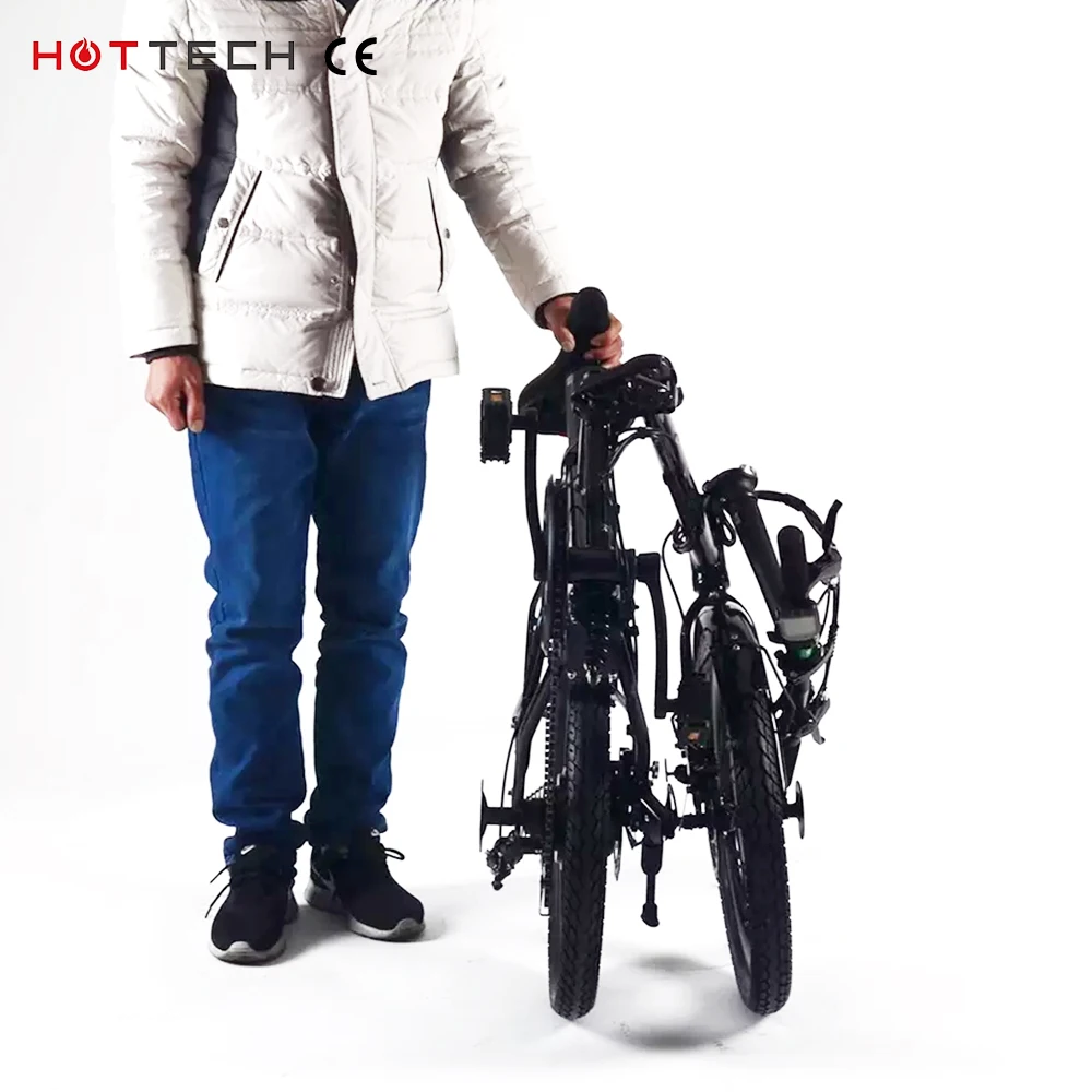 Hottech Folding Electric Bike Parts And Accessories Electric Bike 36 Volt Battery Electric Surrey Bike