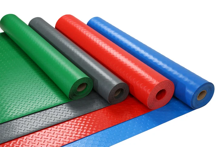 Coin  Plastic Pvc  Non-slip Bus Carpet Floor Mat  for Factory Workshop Warehouse