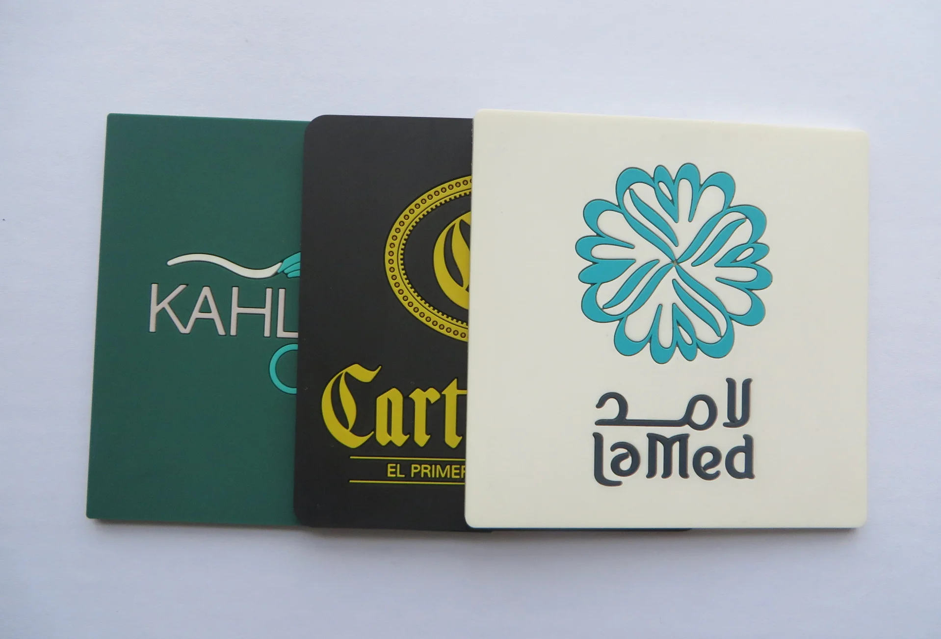 Wholesale Cheap Custom Printing Embossed Logo Mat Soft PVC Rubber Cup Coasters For Drinks