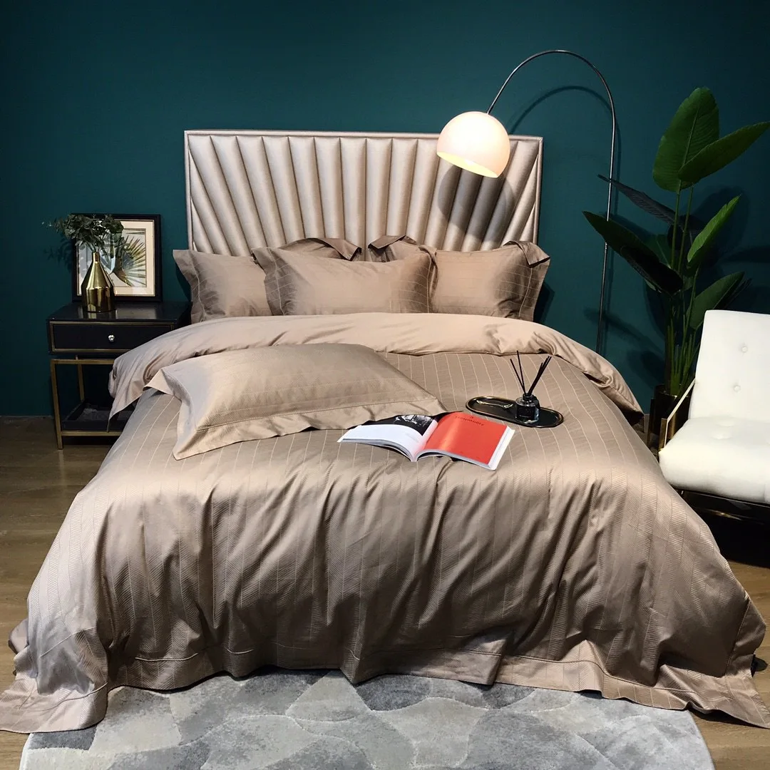 100S Long Staple Cotton Premium Jacquard style Duvet cover bedding set