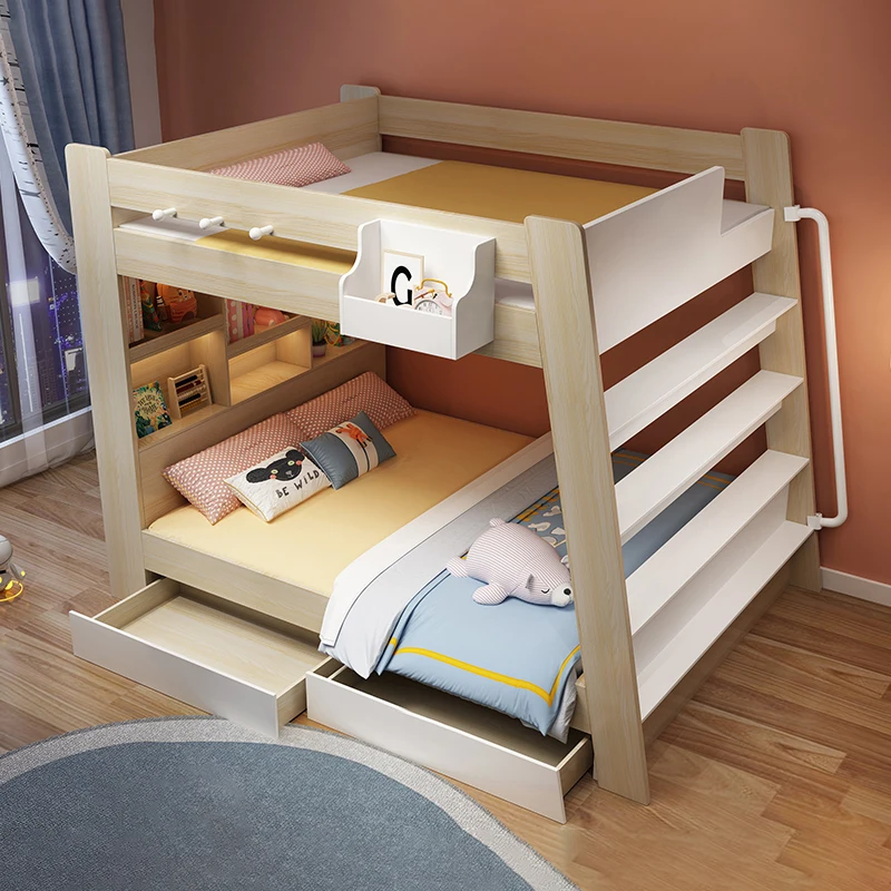 Scandinavian Simple Fashion Up And Down The Same Width Double Bunk Bed