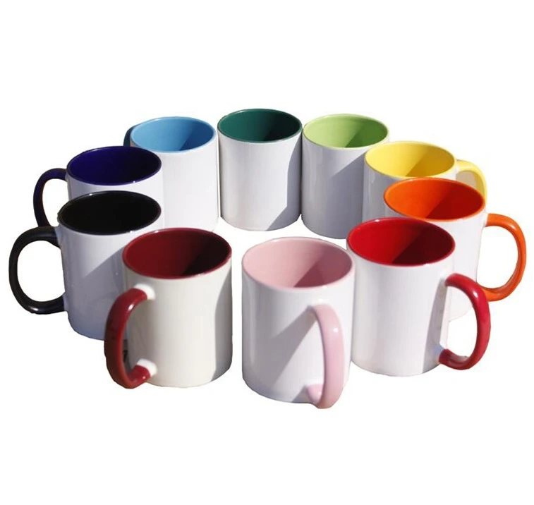 Пользовательский логотип 11 унций Tazas Para сублимная Белая пустая чашка для чая кофе Рождественская керамическая кружка