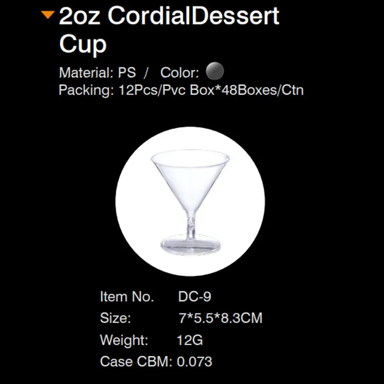 Conical Contour Disposable Plastic Dessert Cups Factory Direct Wholesale Custom High-Quality Eco-Friendly Plastic Dessert Cups