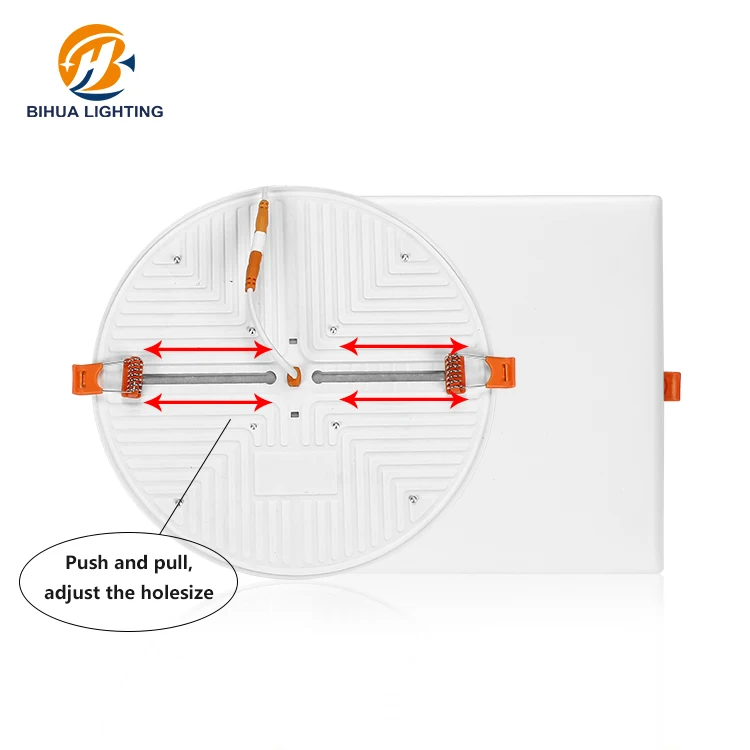 Quality Assurance Adjustable Indoor Ceiling Square 9w 18w 24w 36w Recessed Commercial Led Frameless Panel Light