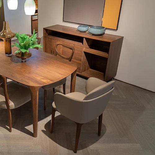 Modern Wooden Armrest Dining Chair For design Furniture