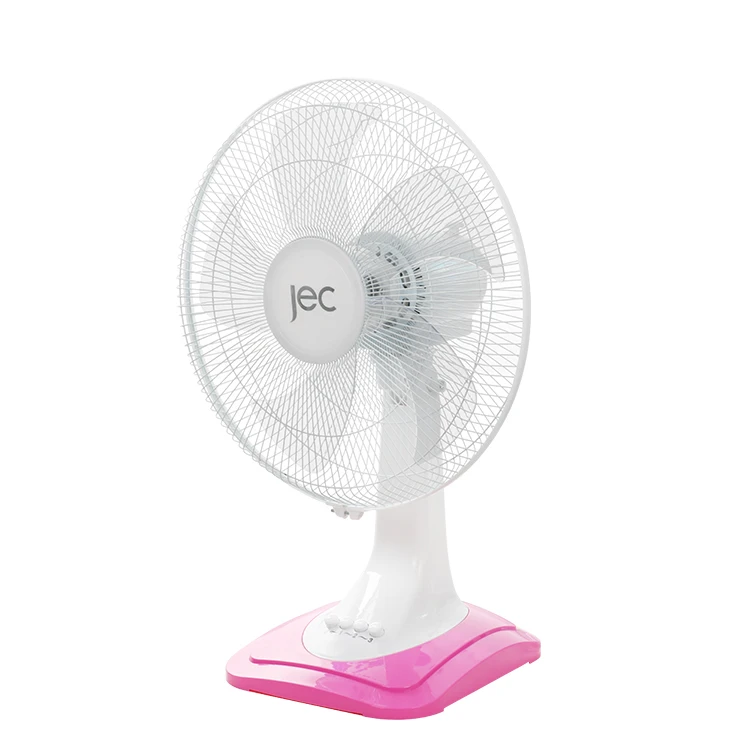 12inch 16inch desk fan 3 PP AS Blade Metal grill strong wind table fan white color table fan 45W 50W