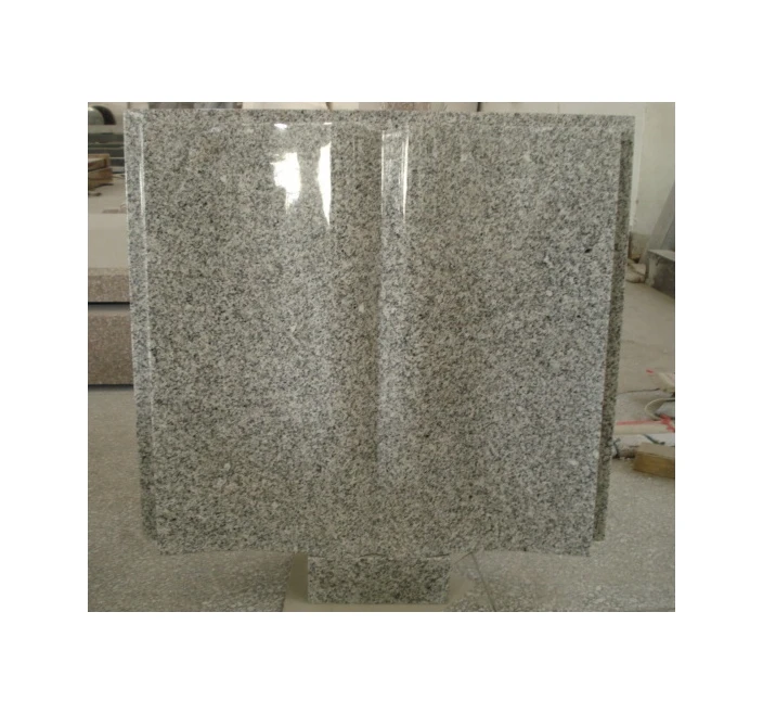 Granite opening book memorial headstone grey granite memorial monument heart shape pet gravestone high polish headstone