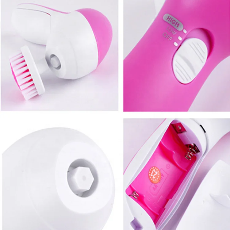 5 in 1 electric cleaning instrument cleaning black head face washing machine face brush pore cleaning brush