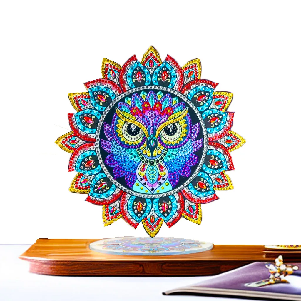 2024 New Design DIY Diamonds Painting Desktop Ornaments Owl For Home Decoration Kids Gift