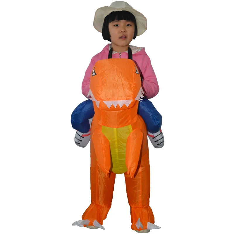 Mascot Halloween Animal Cosplay Costume Inflatable Suit Kids Children Ride On Flamingo Costume