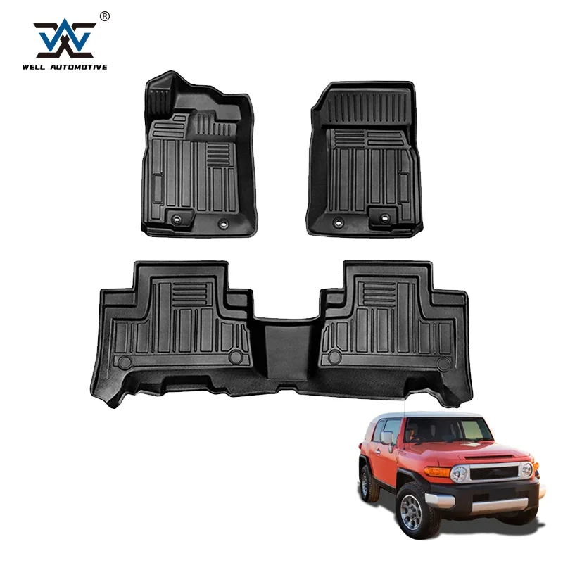 Высокопроизводительные детали противоцарапающие коврики резиновые 3D Нескользящие Коврики для ног водонепроницаемые автомобильные FJ Cruiser 2014 +