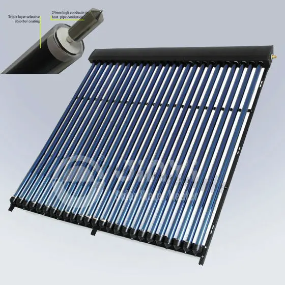 Jinyi High Quality 30 Tubes Best Efficiency EN12975 Certified Vacuum Tube Solar Collector for Solar Project