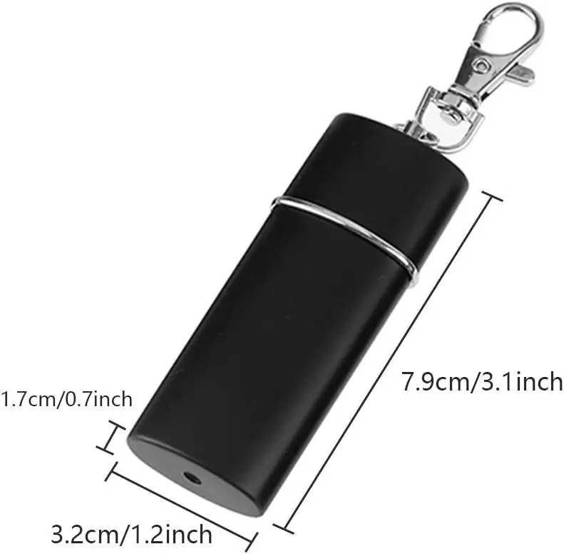 Custom Logo Portable Ashtray with Lid, Metal Outdoor Travel Ash Trays Pocket Ashtrays with Key chain for Cigarettes