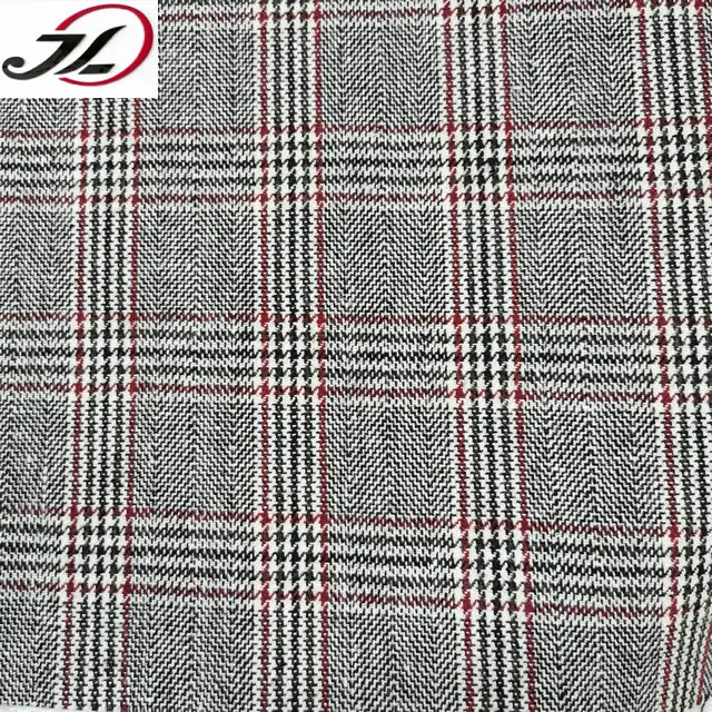 New fashion tartan wool fabric woolen fabric for jacket suiting fabric