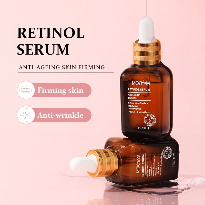 Private Label Retinol Wrinkles Removal Serum Anti Aging Firming Lifting Skin Care Hyaluronic Acid Whitening Cosmetic Serum