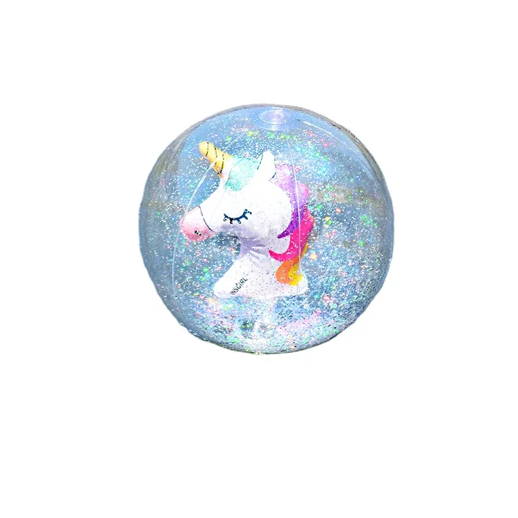 Best Selling Giant Inflatable Led Glitter Pvc Lot Of Unicorn Beach Balls