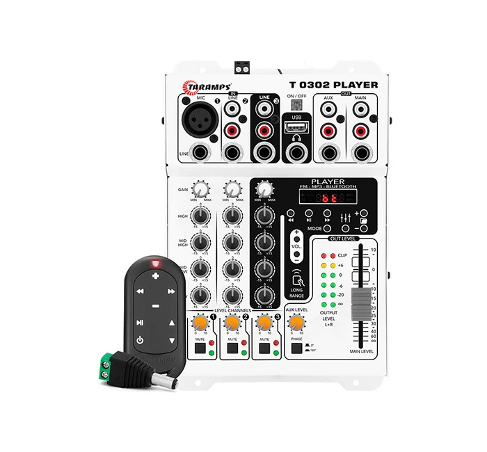 T 0302 Player Audio Mixer Connection Usb Input Reception Headphone Output Long-distance Remote Controller Player Audio Mixer