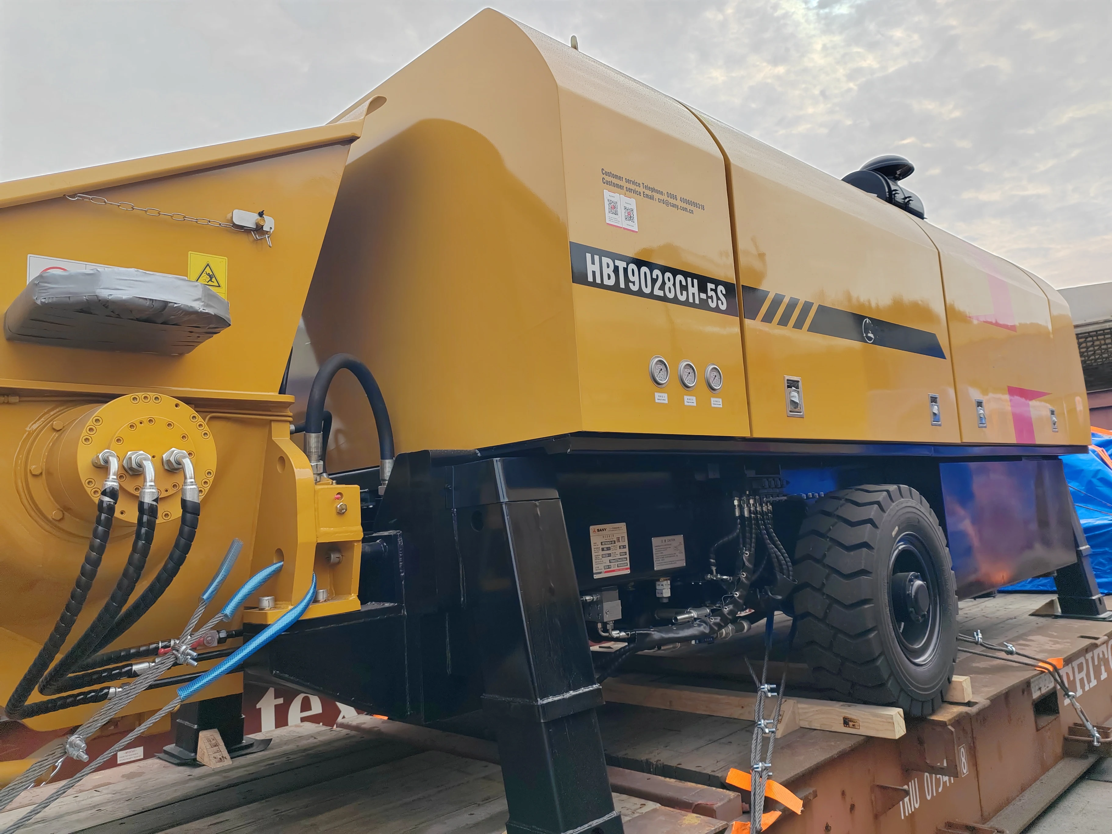 Factory Price S Valve Trailer Concrete Pump HBT9028CH-5S