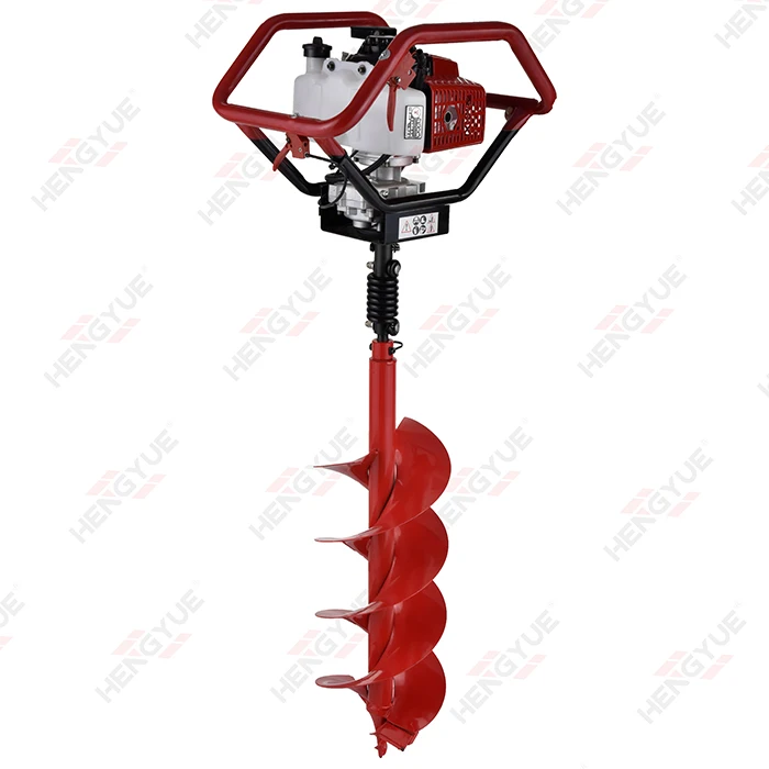 
1 or 2 persons operate way 68cc gasoline engine power earth auger drill 
