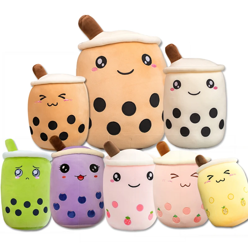 Sogifo 24cm Oem Soft Pearl Boba Milk Tea Tea Stuffed Pillow Cute Cartoon Bedtime Toys Doll Stuffed&plush Toy Animal