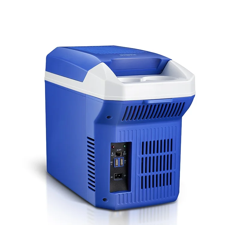 New 8L car refrigerator heating box car home mini refrigeration 12v cigarette lighter plug