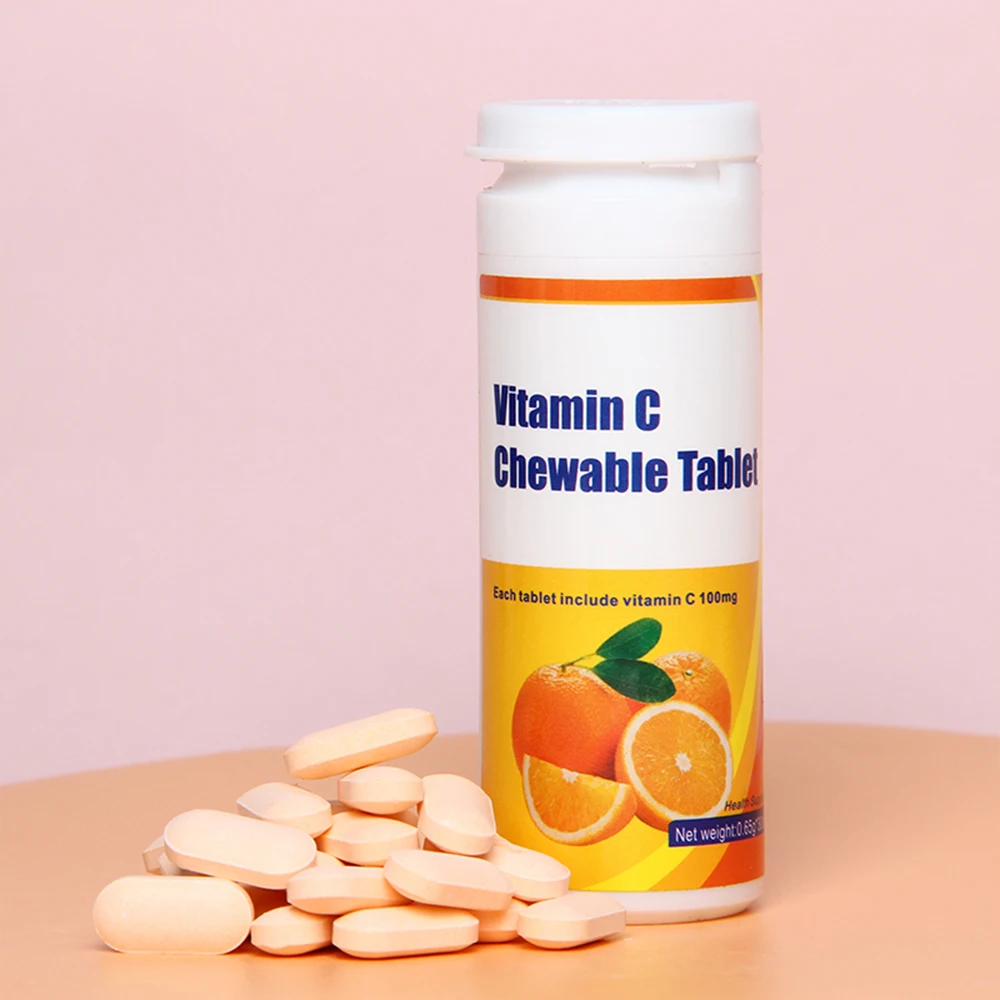 New arrival OEM Kid Health Vitamins and Minerals food Supplement for Bone Growth Vitamin C Chewable Tablets