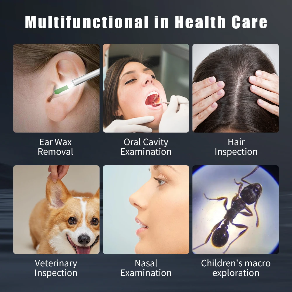 NK3 Pro Ear Cleaner Wireless Ear Wax Removal Tool with Camera LED Light Wireless Otoscope Smart Ear Cleaning Kit Best Gift