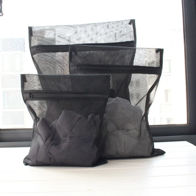 Use Laundry Bag Dirty Laundry Wash Bag Zipper Polyester Home Storage and Washing Machine