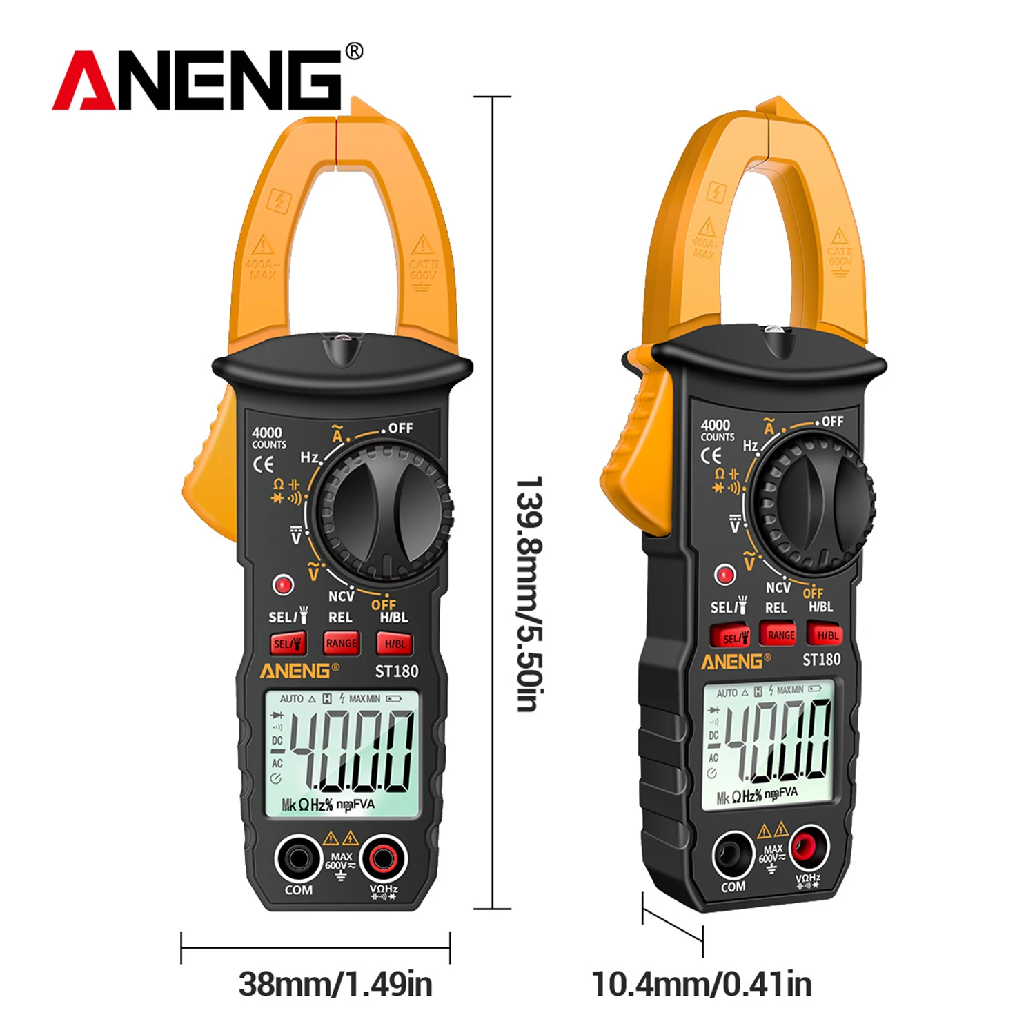 4000 Count Digital Clamp Meter Multimeter Ncv Tester Universal Meter Tester Current Clamp Tester For ANENG ST180