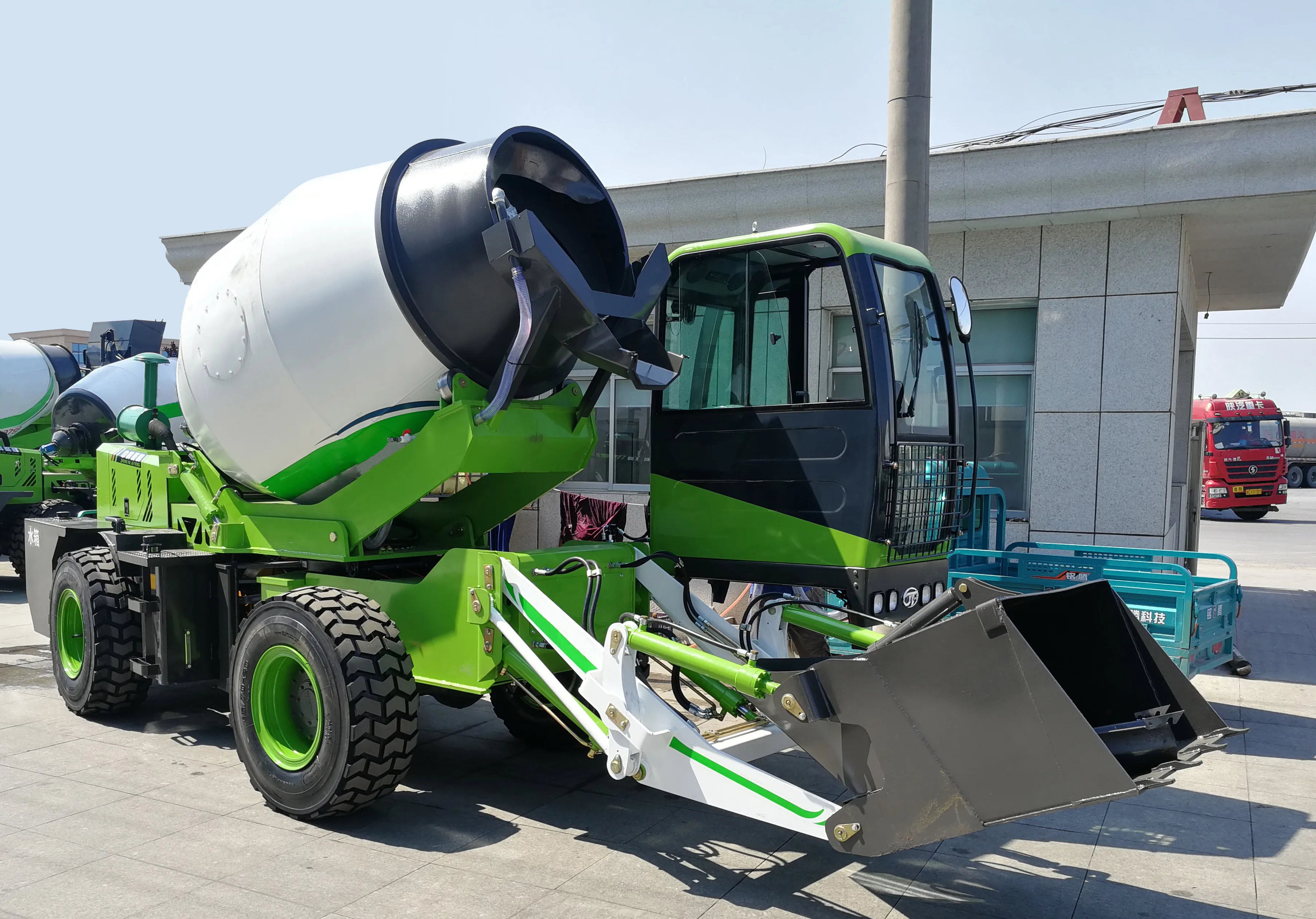 China manufacturer HUAYA brand 1.5  2m3 3m3 great automatic loading concrete mixer machine with /EPA